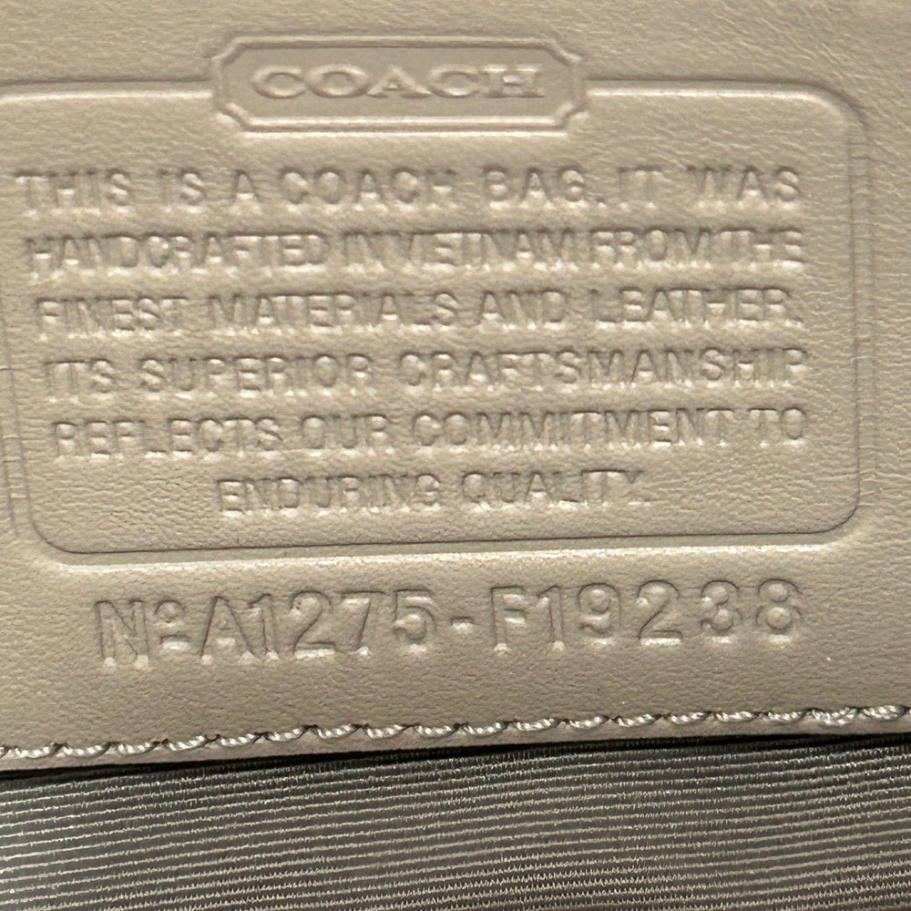 Coach Soho Flap Shoulder Bag Signature C Monogram Canvas Leather Trim F19238 - Picture 10 of 16